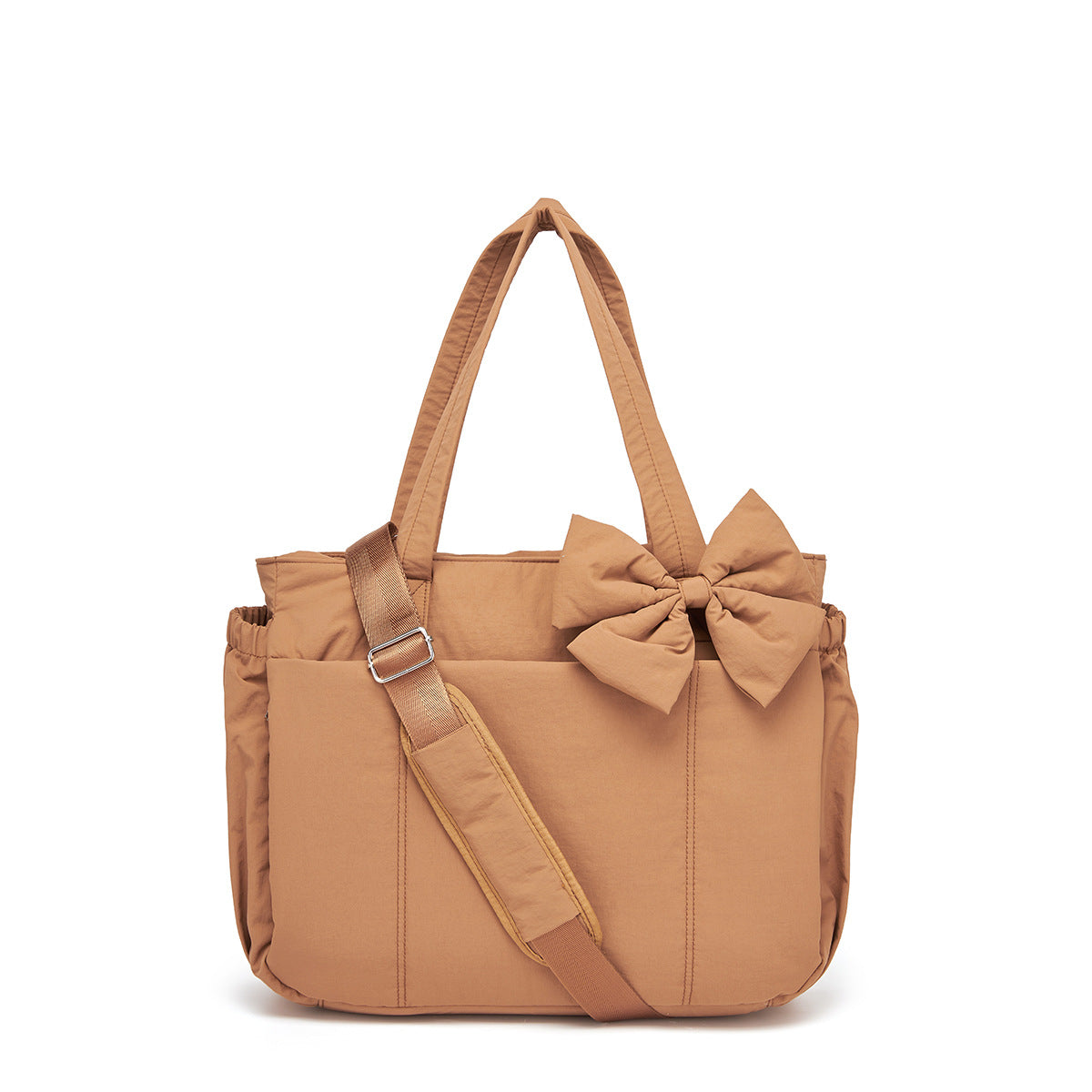 Down and cotton coat crossbody bag