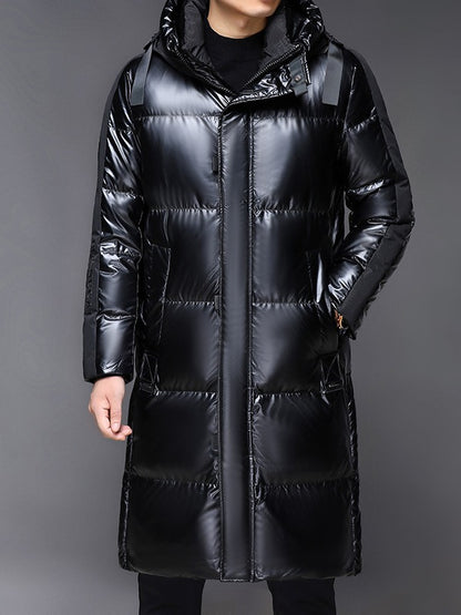 Down jacket for men - high-end mid-length style