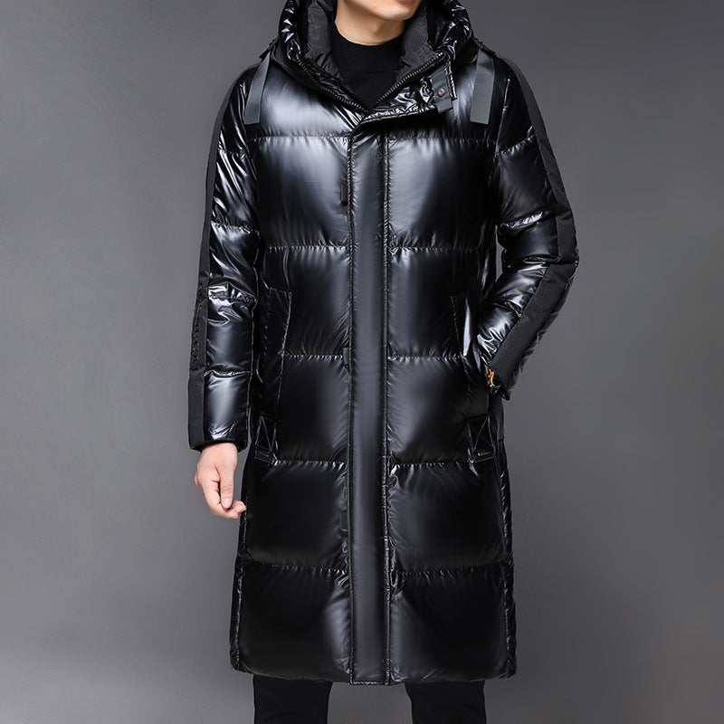Down jacket for men - high-end mid-length style