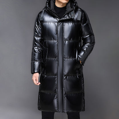 Down jacket for men - high-end mid-length style