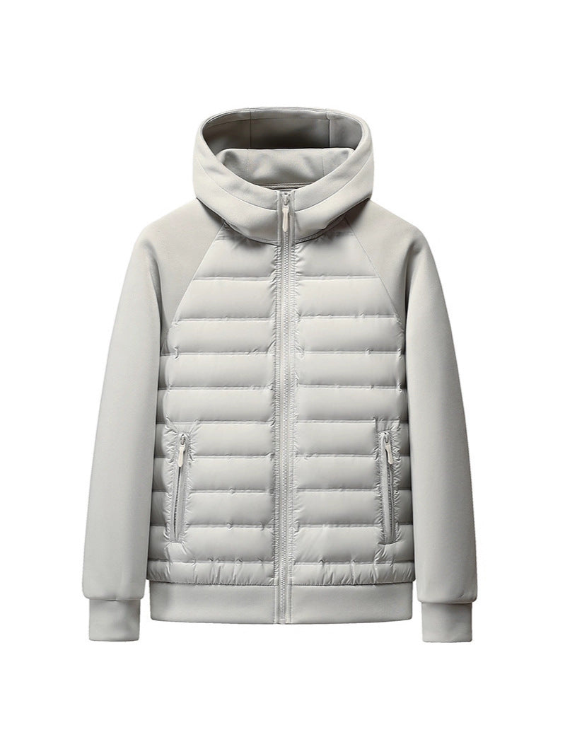 Down jacket with hood