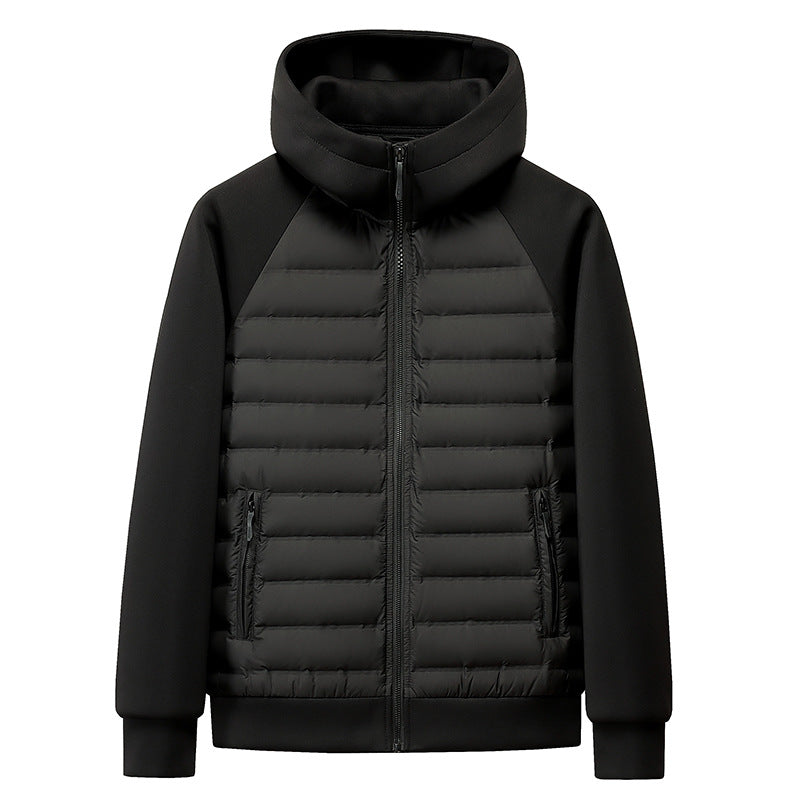 Down jacket with hood