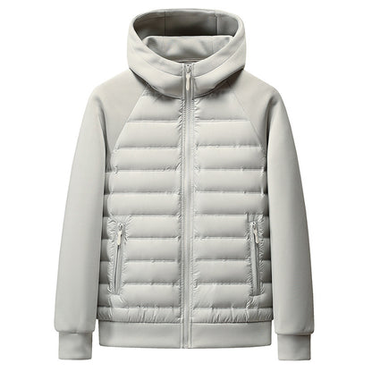 Down jacket with hood