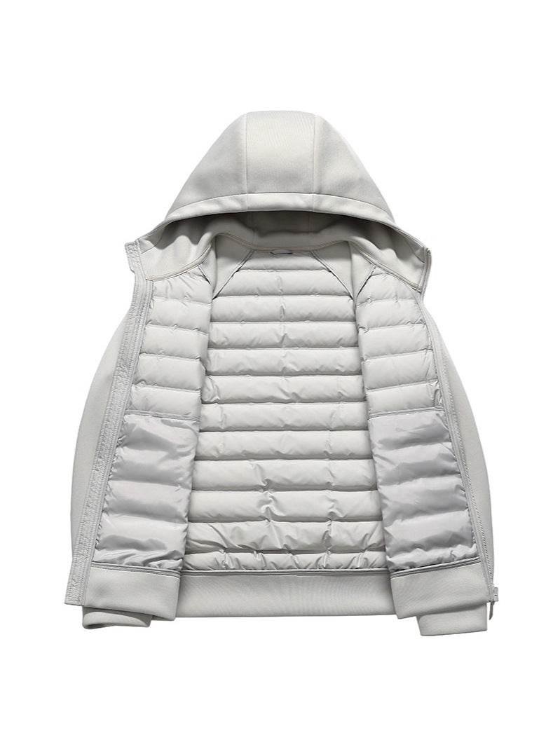 Down jacket with hood