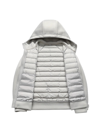 Down jacket with hood