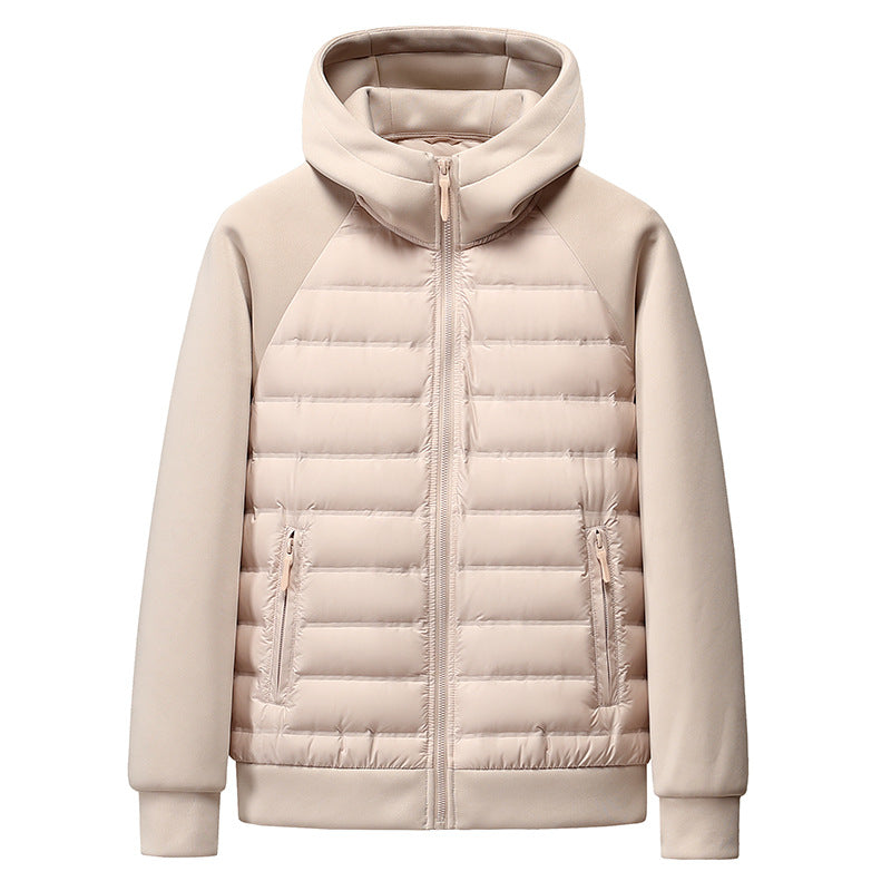 Down jacket with hood