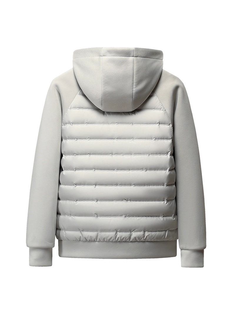 Down jacket with hood