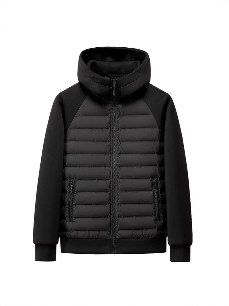 Down jacket with hood