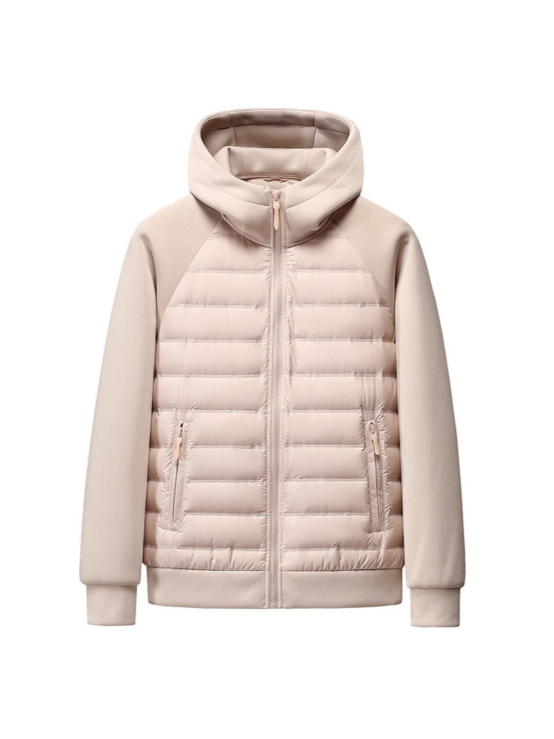 Down jacket with hood