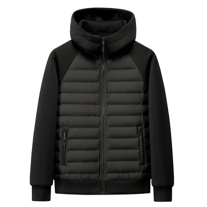 Down jacket with hood