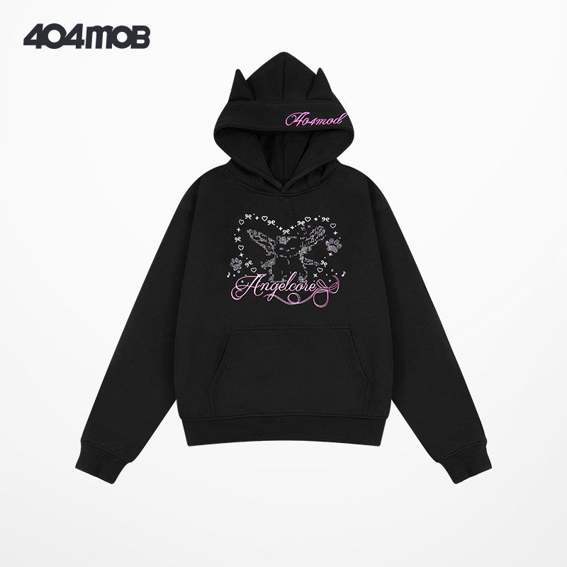 Down jacket with rhinestone embellishments