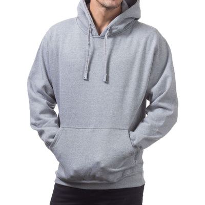 Down-lined hooded sweatshirt