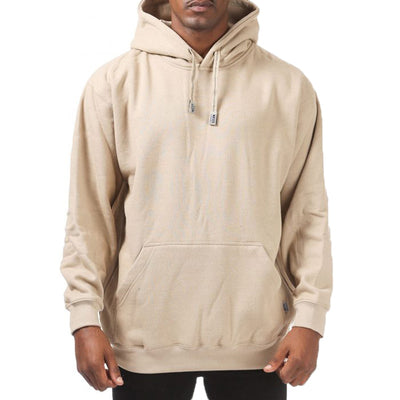 Down-lined hooded sweatshirt