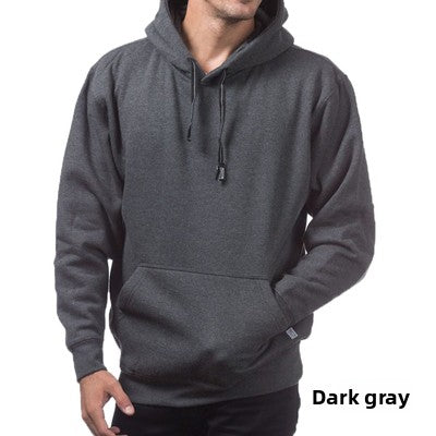 Down-lined hooded sweatshirt