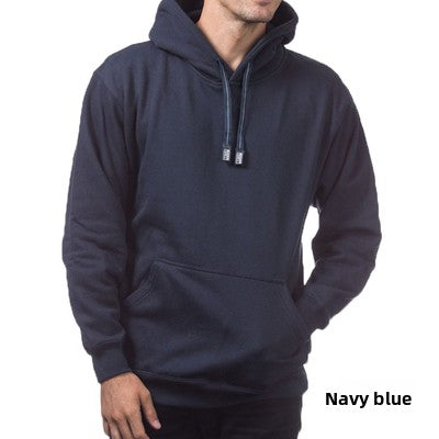 Down-lined hooded sweatshirt