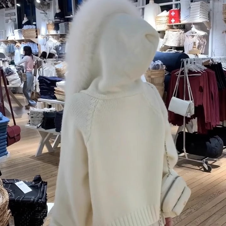 Down-lined hooded zipper pullover jacket