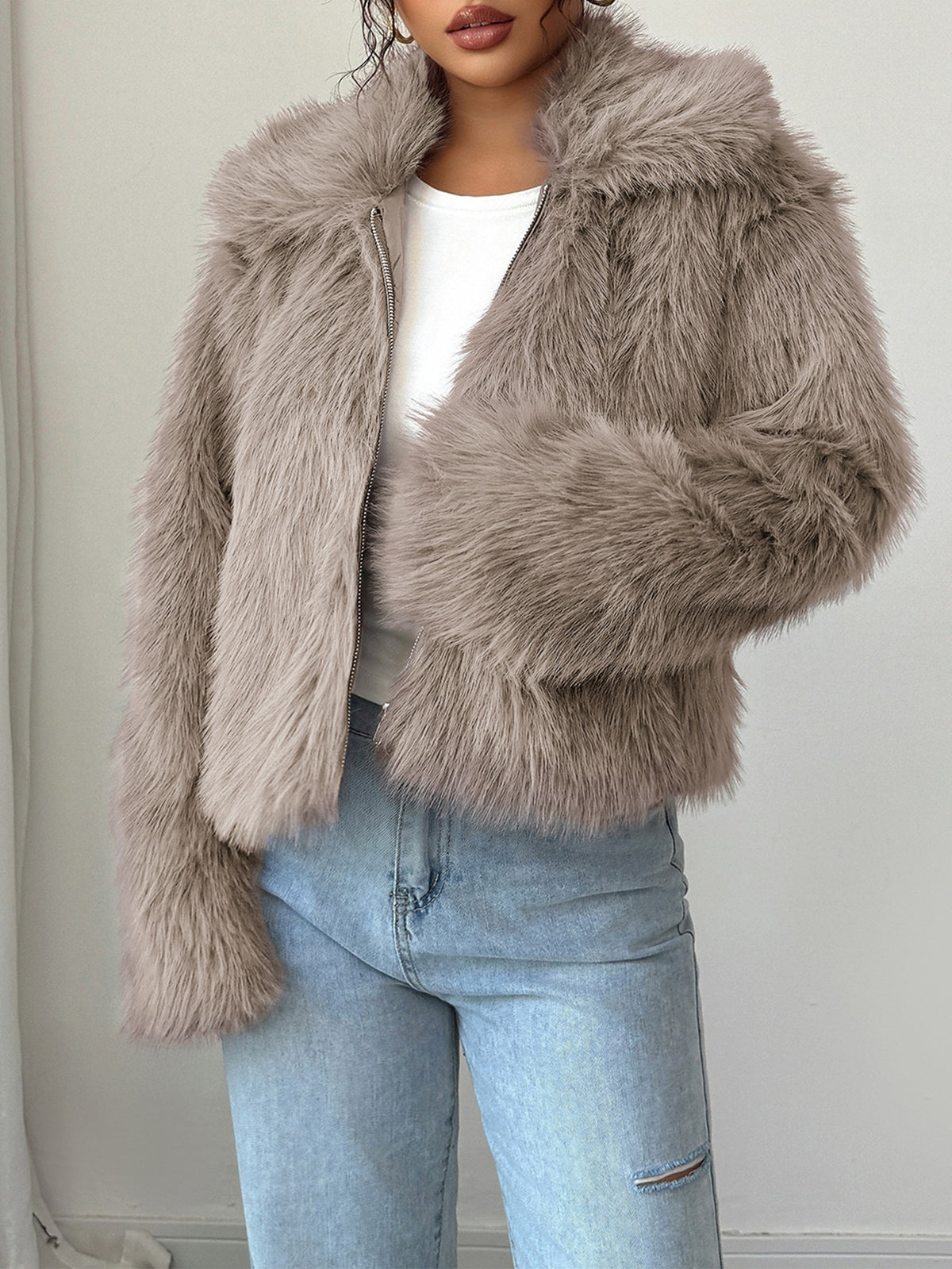 Down long-sleeved coat