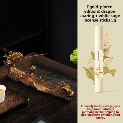 Dragon Design Ceramic Incense Holder