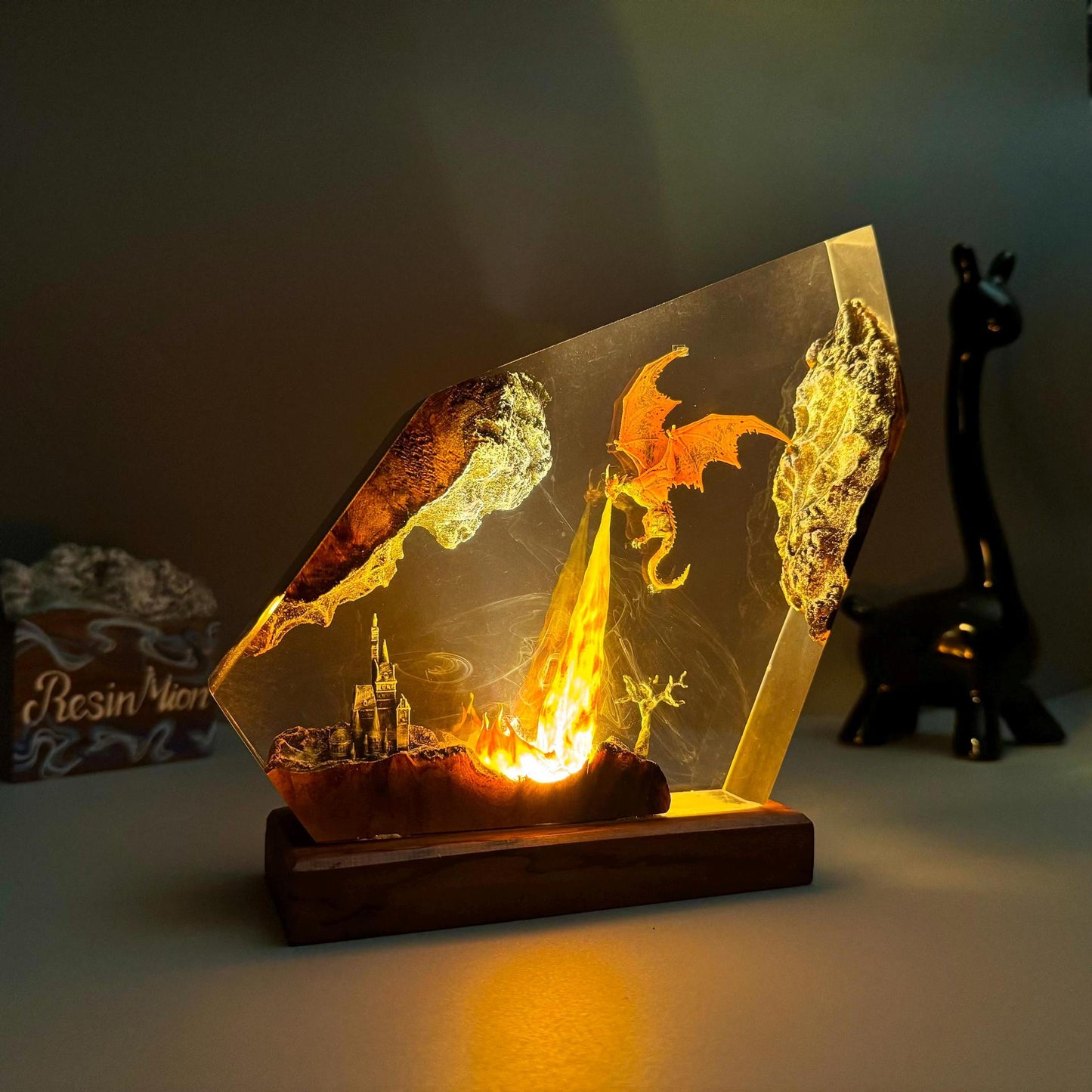 Dragon Design Resin Night Light