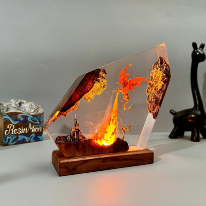 Dragon Design Resin Night Light