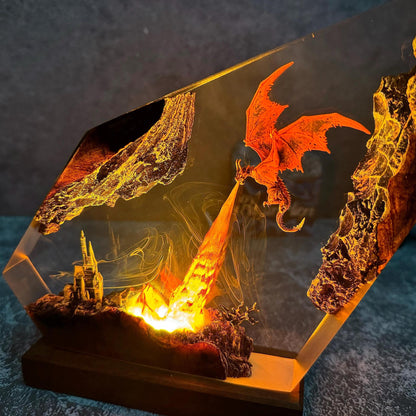 Dragon Design Resin Night Light