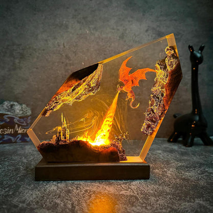 Dragon Design Resin Night Light