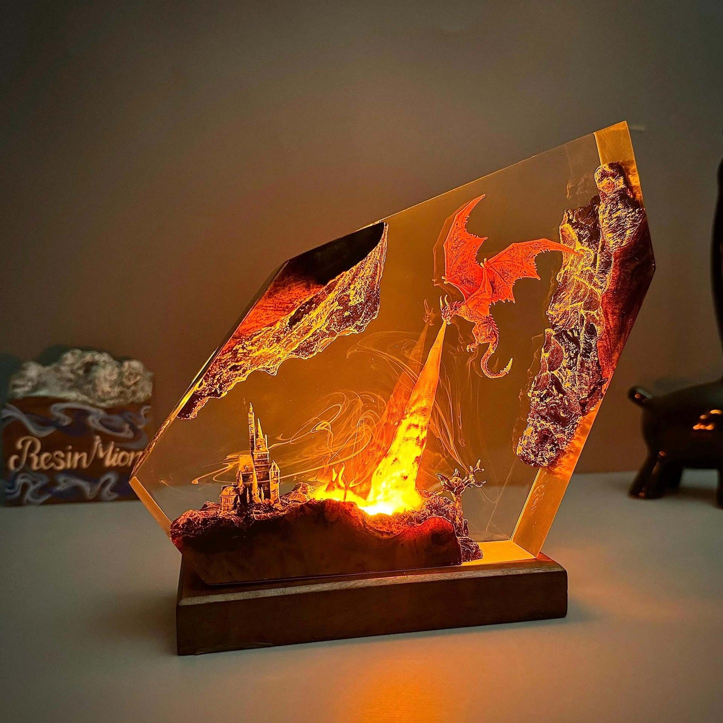 Dragon Design Resin Night Light