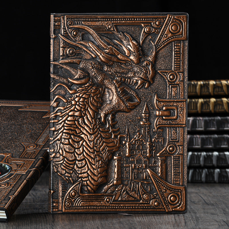 Dragon Embossed Leather Notebook
