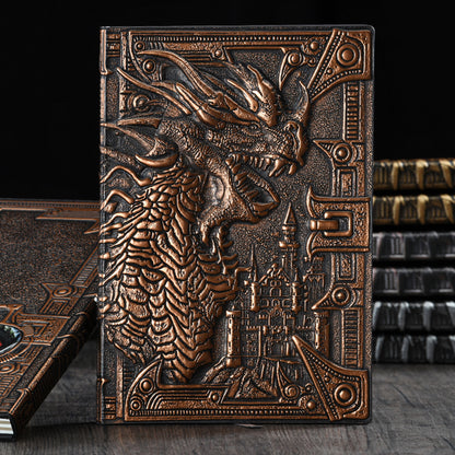 Dragon Embossed Leather Notebook