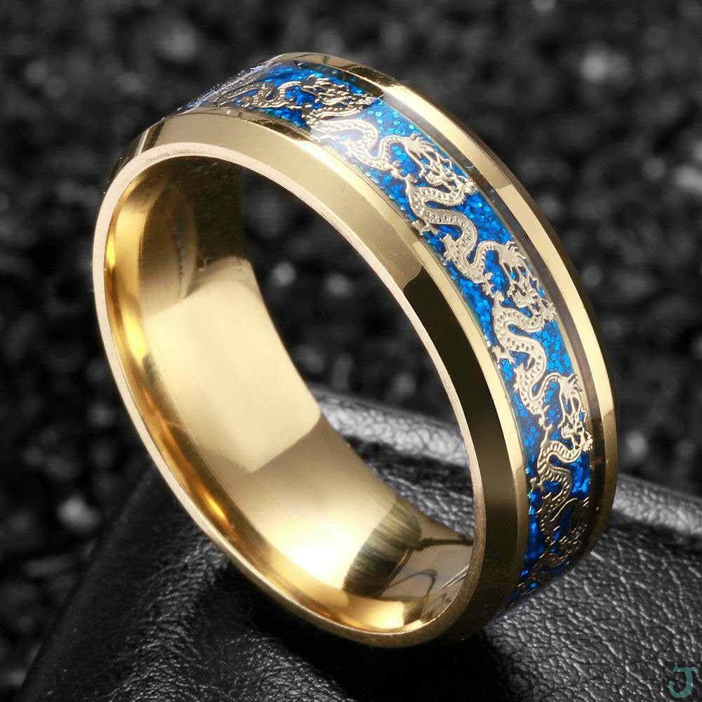 Dragon Pattern Ring with Cultural Designs