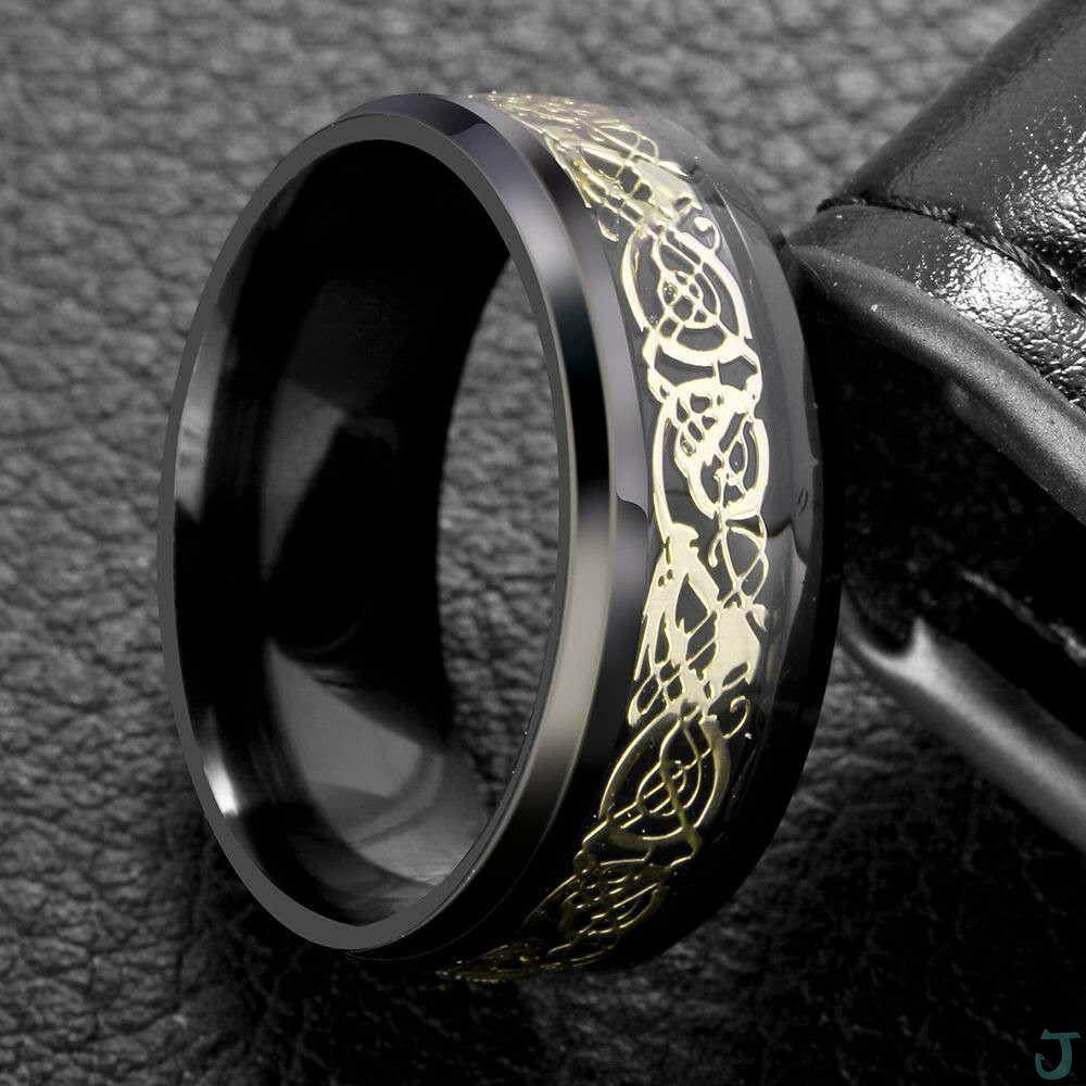 Dragon Pattern Ring with Cultural Designs