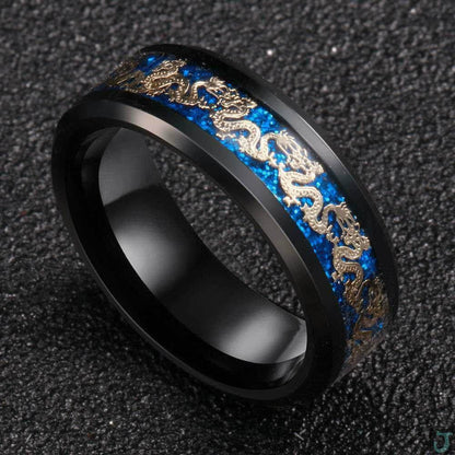 Dragon Pattern Ring with Cultural Designs