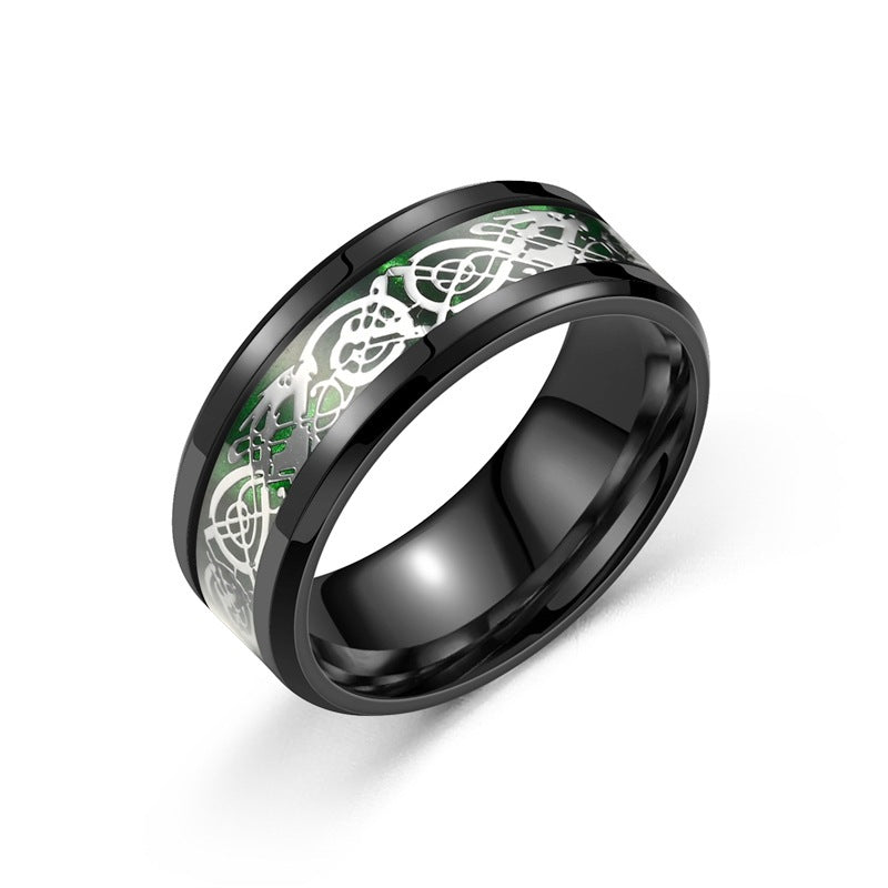 Dragon Pattern Stainless Steel Ring