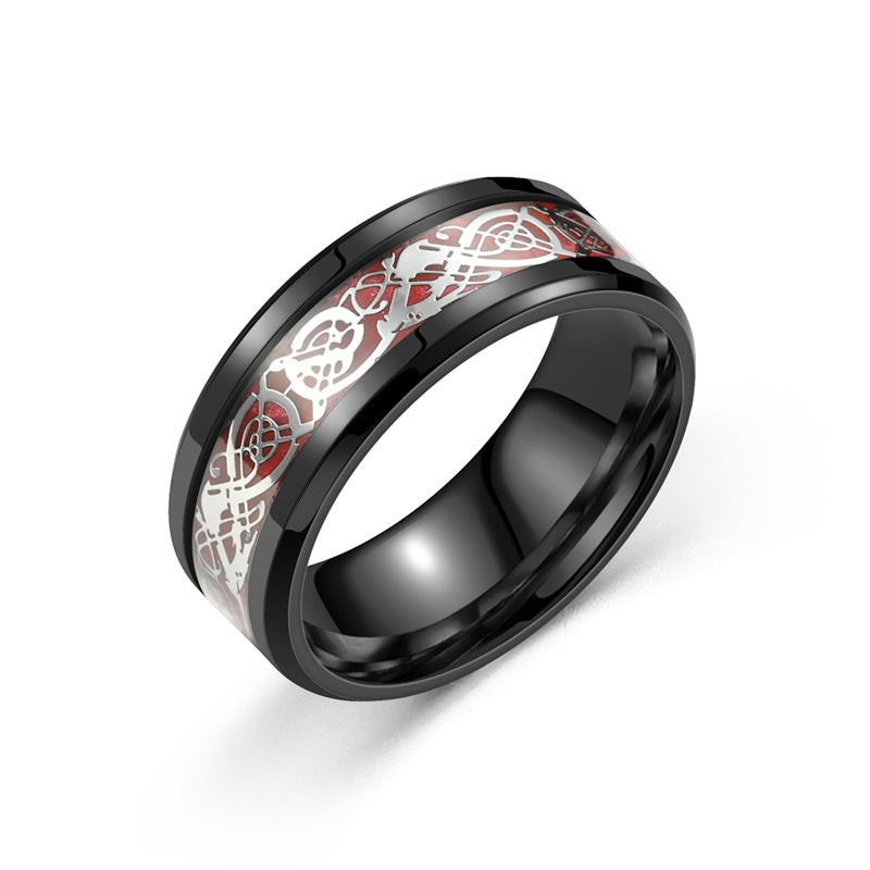 Dragon Pattern Stainless Steel Ring