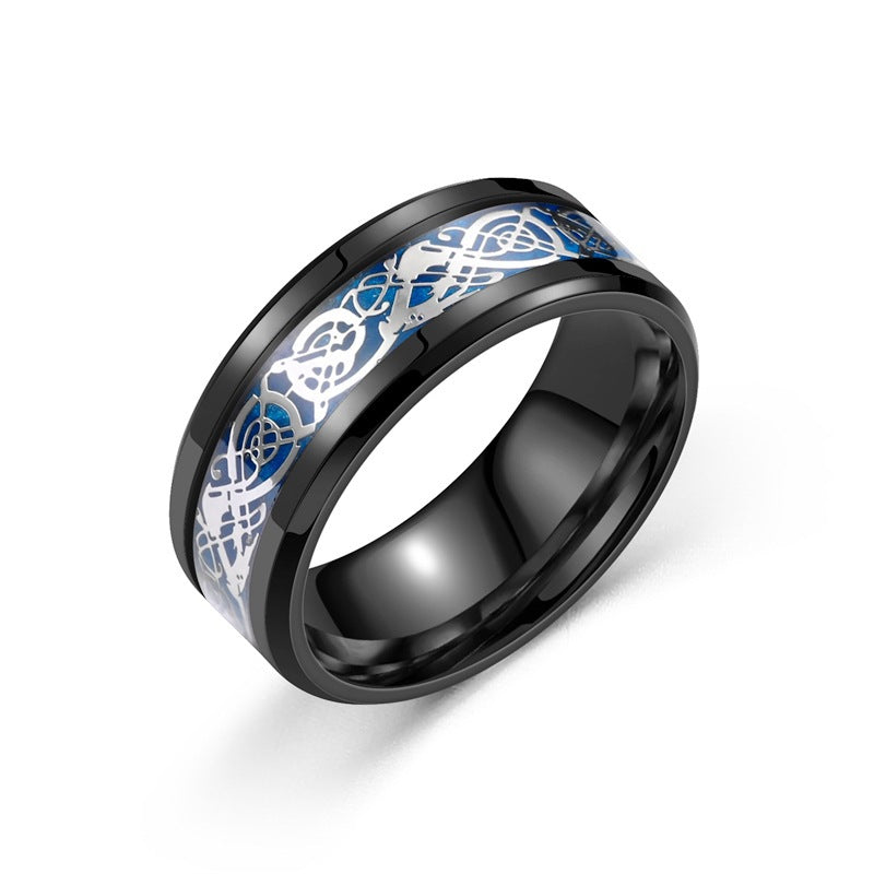 Dragon Pattern Stainless Steel Ring