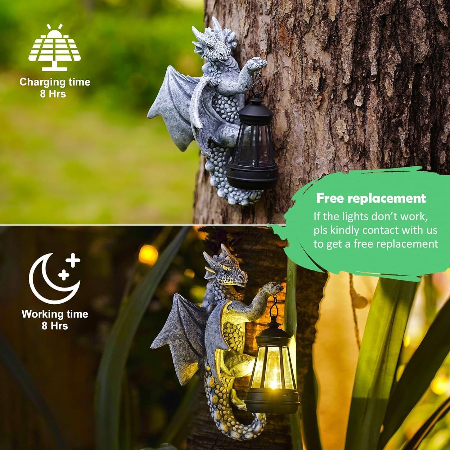 Dragon Solar LED Chandelier for Outdoor Decoration