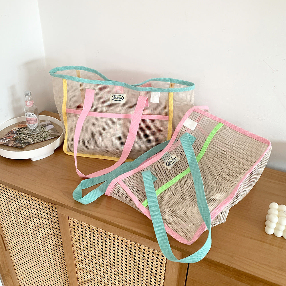 Draining Mesh Beach Tote Bag