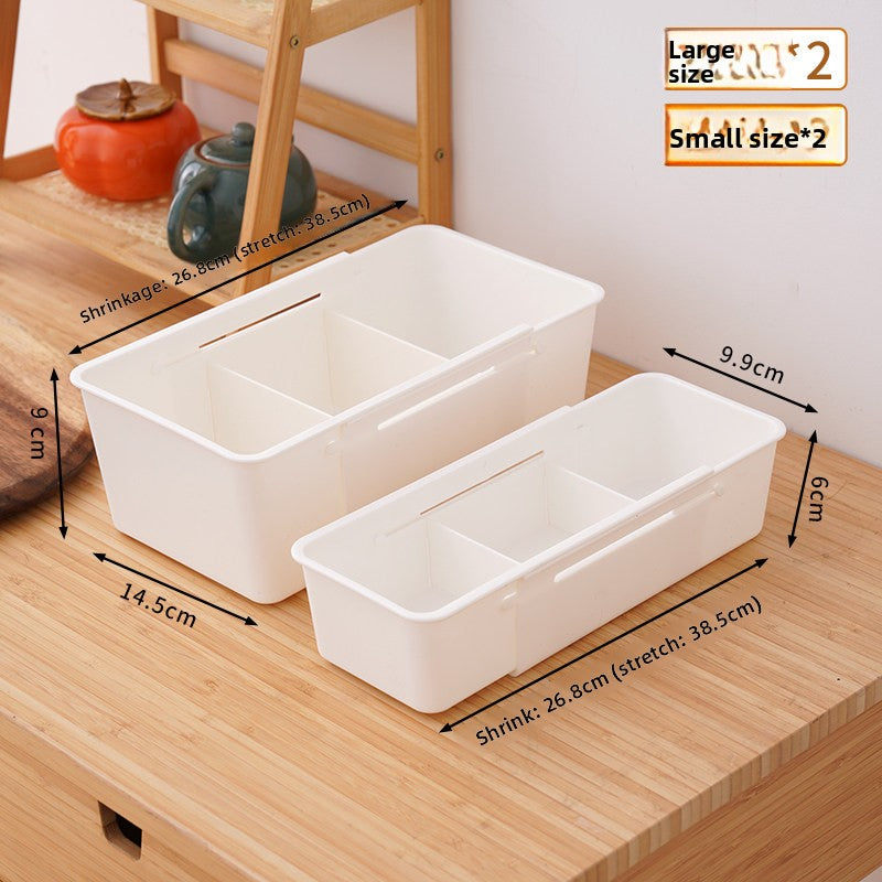 Drawer Organizer Box with Adjustable Dividers