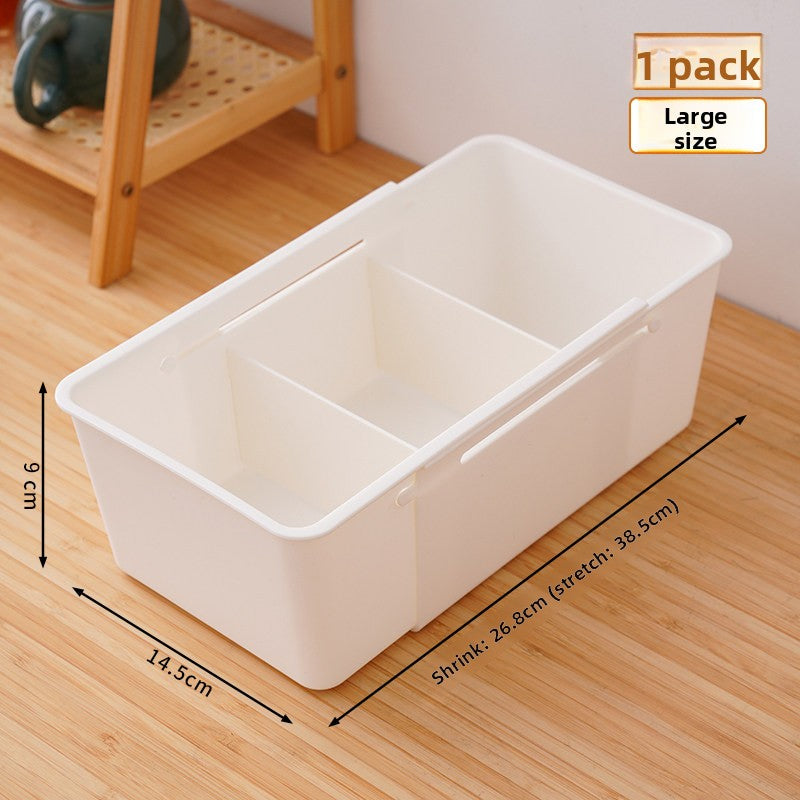 Drawer Organizer Box with Adjustable Dividers