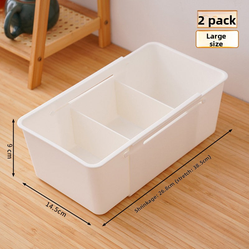 Drawer Organizer Box with Adjustable Dividers