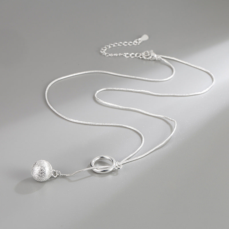 Drawn-filament small round bead necklace