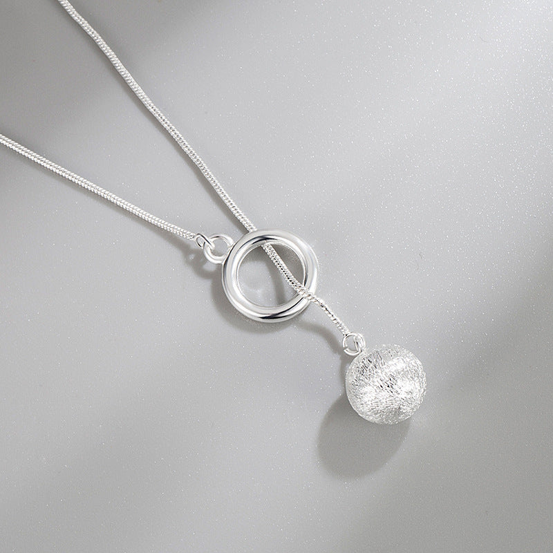 Drawn-filament small round bead necklace