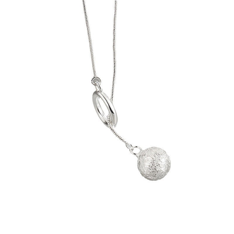 Drawn-filament small round bead necklace