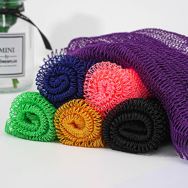 Drawstring Back Rub Bath Towel
