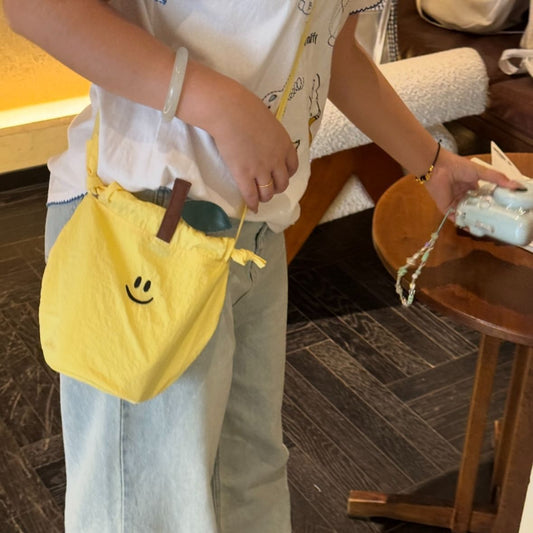 Drawstring Crossbody Bucket Bag