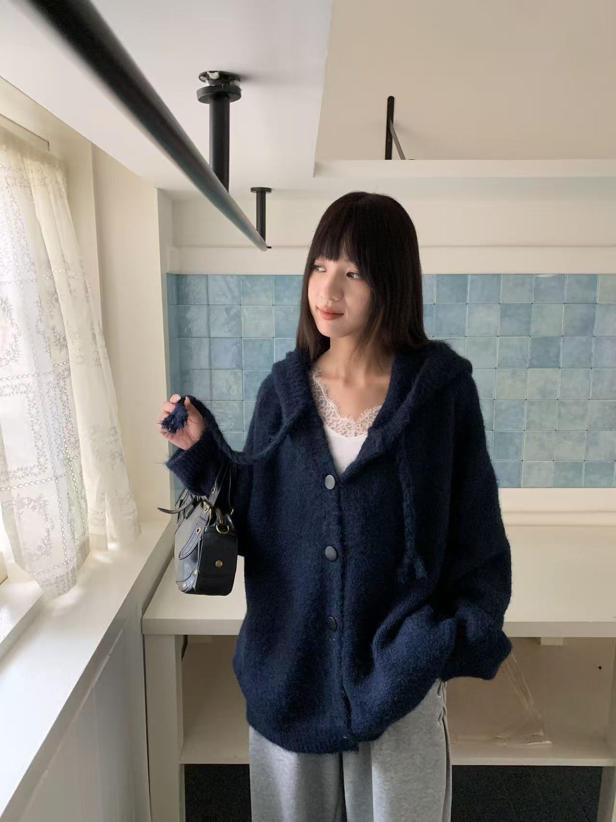 Drawstring Hooded Sweater