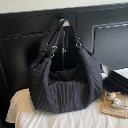 Drawstring Pleated Crossbody Bag