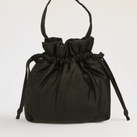 Drawstring Silk Crossbody Bag