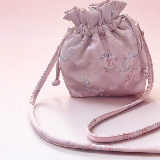 Drawstring Silk Crossbody Bag