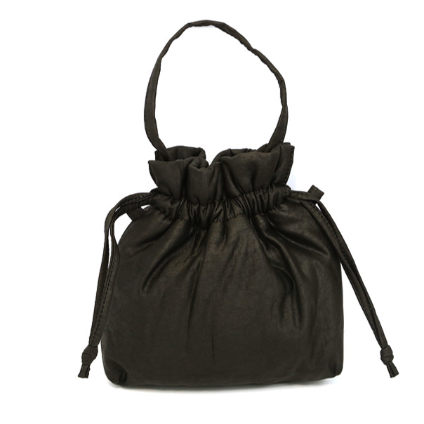 Drawstring Silk Crossbody Bag
